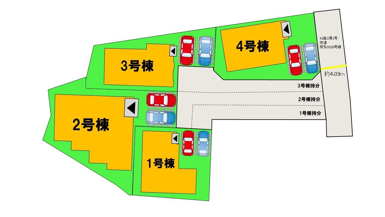 福岡市東区奈多3丁目1期の区画図