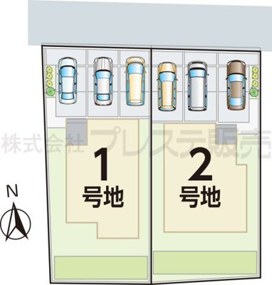 【区画図】 | 奈良市あやめ池南２丁目の新築一戸建 全２区画 | 全体区画図
