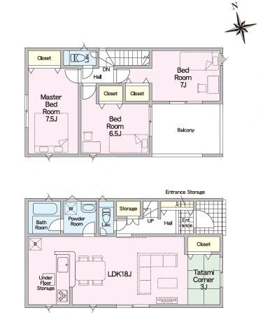 【間取り】 | 小牧市田県町140『仲介料無料』新築戸建て | 2号棟