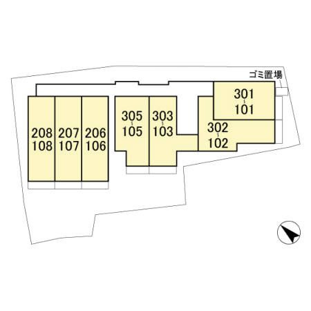 クレール馬橋の区画図