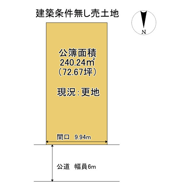 京都市北区紫竹上ノ岸町　建築条件無し売土地の土地図