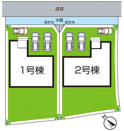 岸和田市今木町　第1期　新築一戸建ての区画図|全2区画