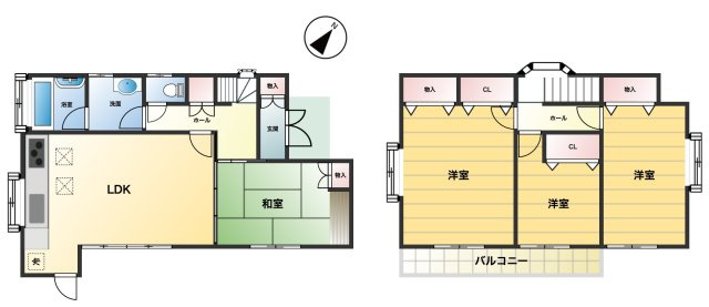 【間取り】 | 桶川市上日出谷南1丁目　中古戸建