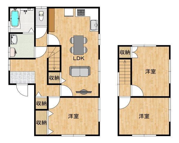 西高泊中古一戸建ての間取り