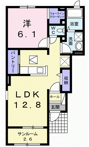 ブライト堤根Ａの間取り