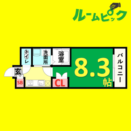 パルティール黒川　名古屋市賃貸　仲介手数料無料の間取り