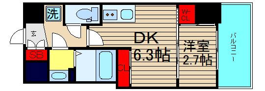 セレニテ桜川駅前プリエの間取り
