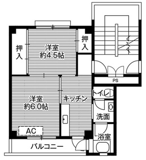 【間取り】 | ビレッジハウス青森南3号棟