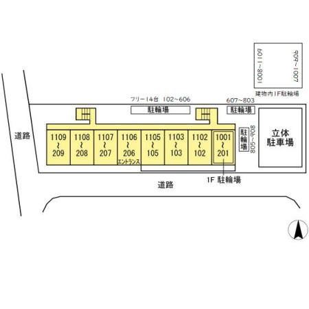 グランディス新八柱の区画図