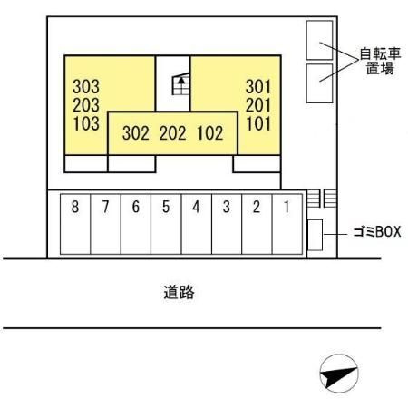 日吉ハイツⅢの区画図