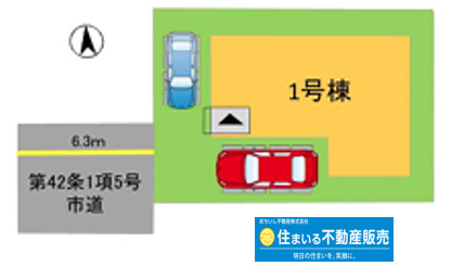 春日市天神山4丁目3期　1号棟の区画図