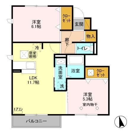 グランボヌール　Ⅱの間取り