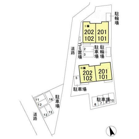 グランボヌール　Ⅱの区画図