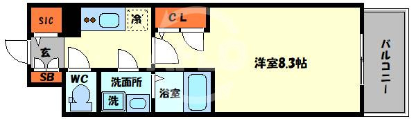 エスリードレジデンス弁天町グランデの間取り|エスリードレジデンス弁天町グランデ　間取り