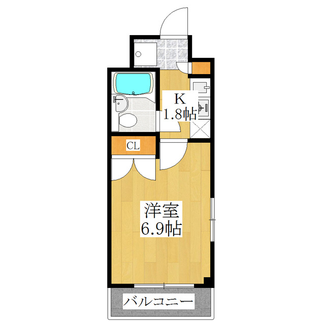 Ｆｉｏｒｅ　西尾久Ⅱの間取り|２面採光の角部屋です