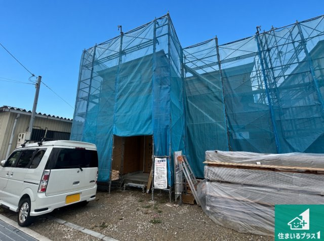 岸和田市今木町　第1期　新築一戸建ての外観|周辺は落ち着いた街並みの住宅地！子育てがしやすい住環境です！まだ未完成ですが、現地でしかわからない事もございます。是非一度ご覧ください。