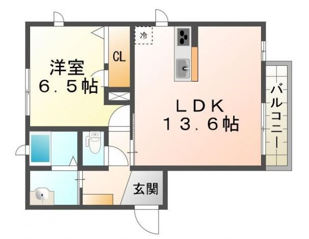ＹＫメゾン旭が丘の間取り
