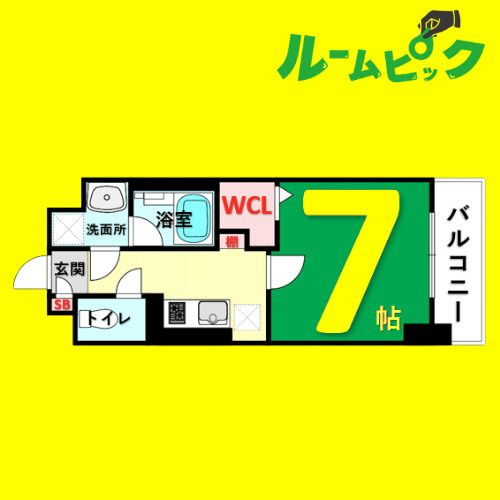 グランツェ名駅太閤通　名古屋市賃貸　仲介手数料無料の間取り