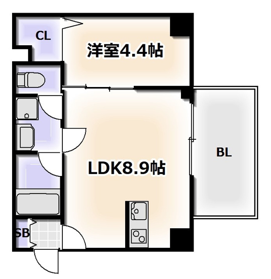 【間取り】 | ブエナビスタ難波サウス