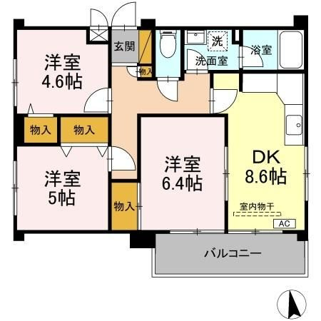 グレイスフルコート２１の間取り