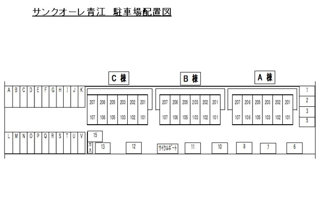 【その他】 | サンクオーレ青江 | 駐車場配置図