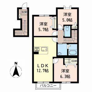 MAST　COURT加古川南　A棟の間取り