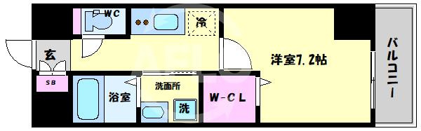セオリー大阪ルチアの間取り|セオリー大阪ルチア　間取り