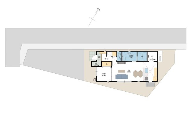 糟屋郡粕屋町大字仲原第1-1棟（1号棟）の区画図|配置図（1号棟）