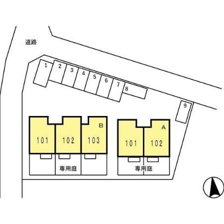 ユニフレックス砺波　Ａの区画図