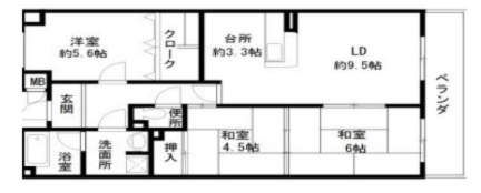 【間取り】 | リップルコート和泉中央 | ※反転タイプ