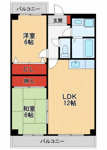 朱雀大路21の間取り|別号室タイプ