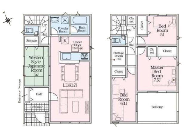 【間取り】 | みよし市福谷町蔵屋敷26『仲介料無料』新築戸建て | 1号棟