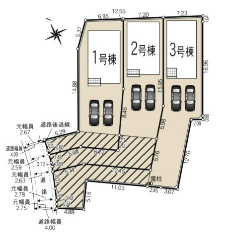 【区画図】 | みよし市福谷町蔵屋敷26『仲介料無料』新築戸建て | 1号棟