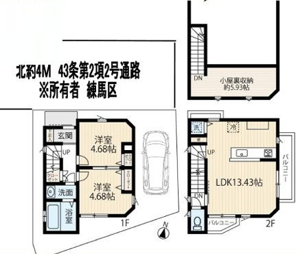 練馬区西大泉5丁目　新築一戸建　西武池袋線　保谷の間取り