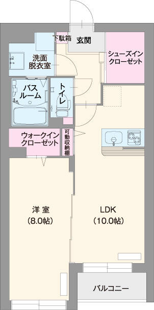 川崎市多摩区登戸の賃貸マンションの間取り