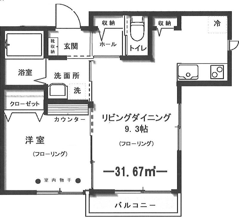 M  の間取り|間取りです。