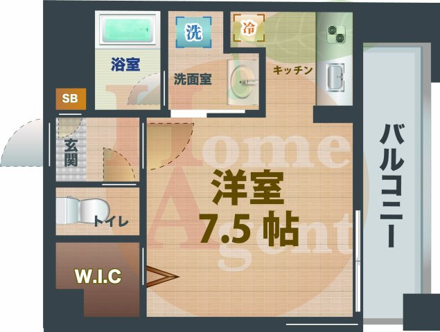 【間取り】 | ステージファースト上落合 | 1Rのお部屋です。