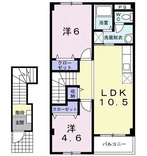 ドミール赤松　　刈谷市近郊の賃貸はクラスホーム刈谷店の間取り