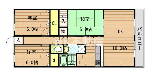 【間取り】 | ブランチ913（鴻池新田賃貸） | 間取りです