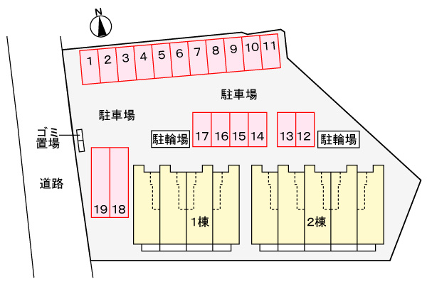 ファミーユエスパス久山Ⅱの区画図