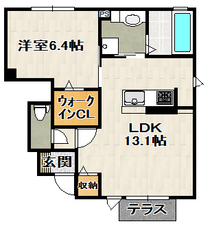 【間取り】 | グリーンヒルズ・北神A棟