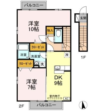 クラウンヒル　Ｃ の間取り