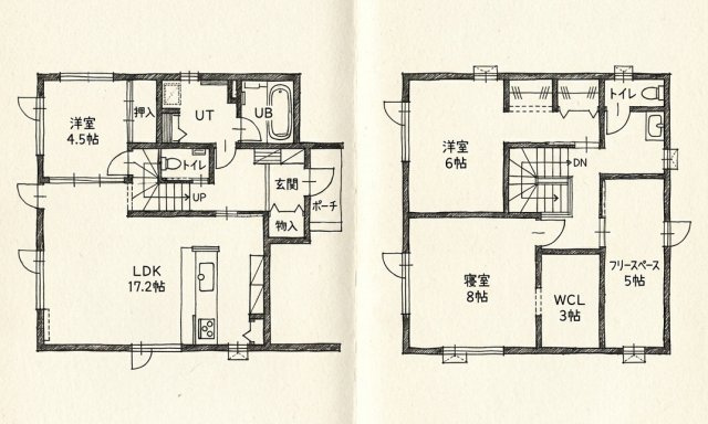 【商談中】網走市北10条西5丁目中古住宅の間取り