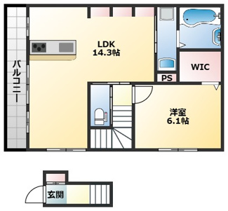 【間取り】 | D-roomあいおいⅡ