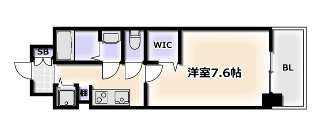 【間取り】 | ミラージュパレス難波クルヴァ