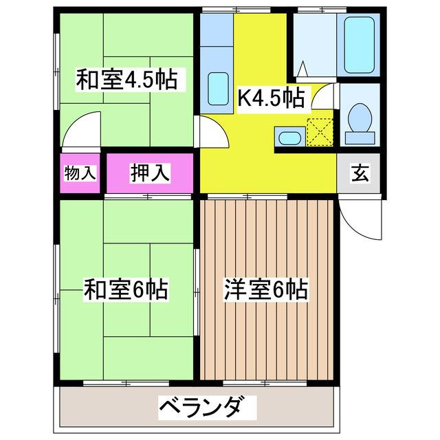 メゾン第一Bの間取り