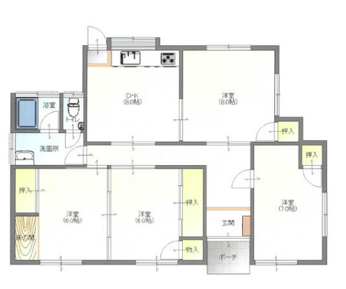萩生　中古戸建の間取り