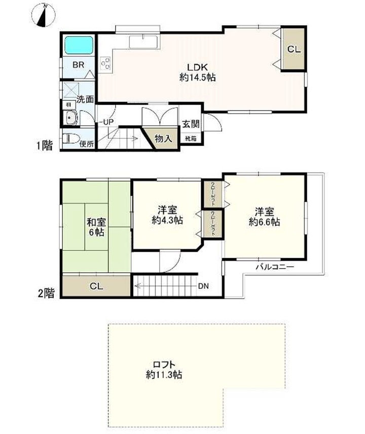 門前町の間取り