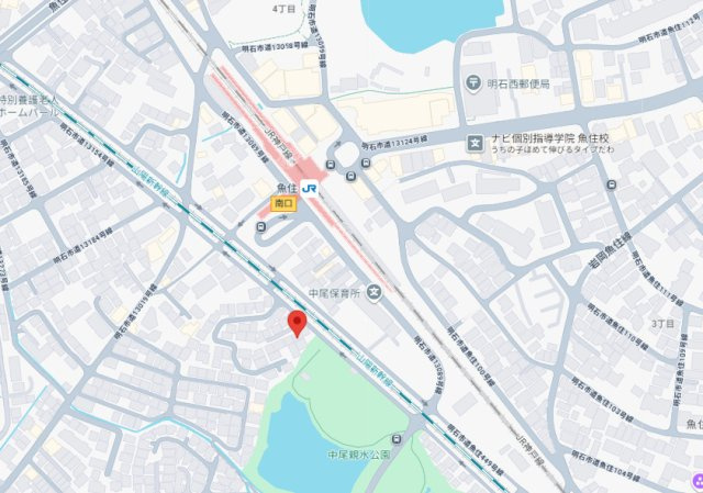 明石市魚住町中尾　中古戸建の地図
