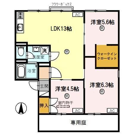 セジュール北八代の間取り